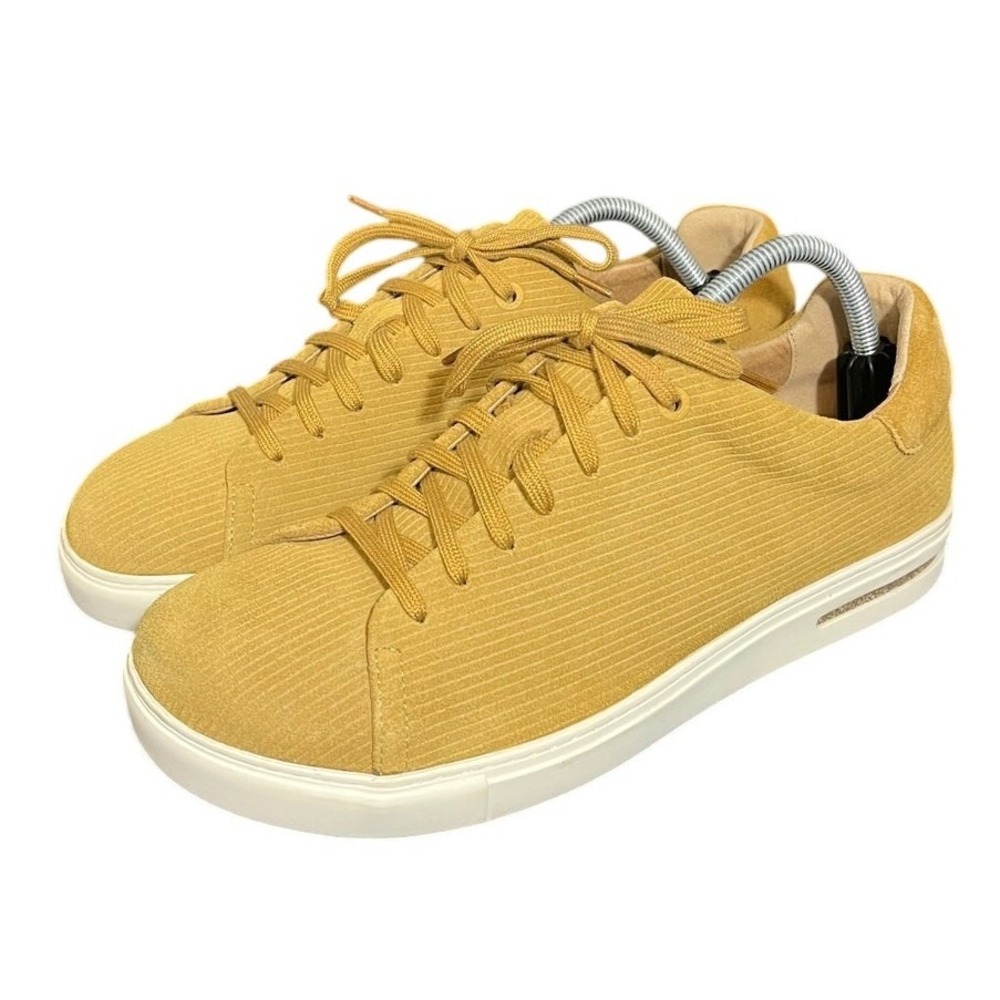 Birkenstock Bend Low Men 43 Mustard Yellow Corduroy Suede Sneakers